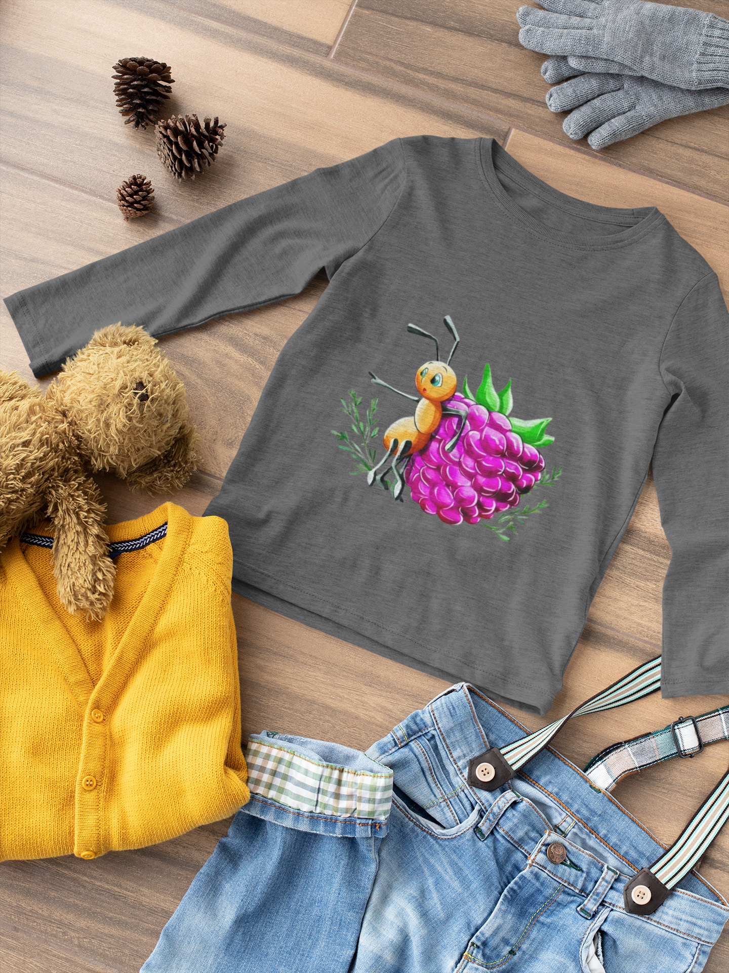 Magical Meadows - Ant & Berry - Premium Long Sleeved Shirt Kids