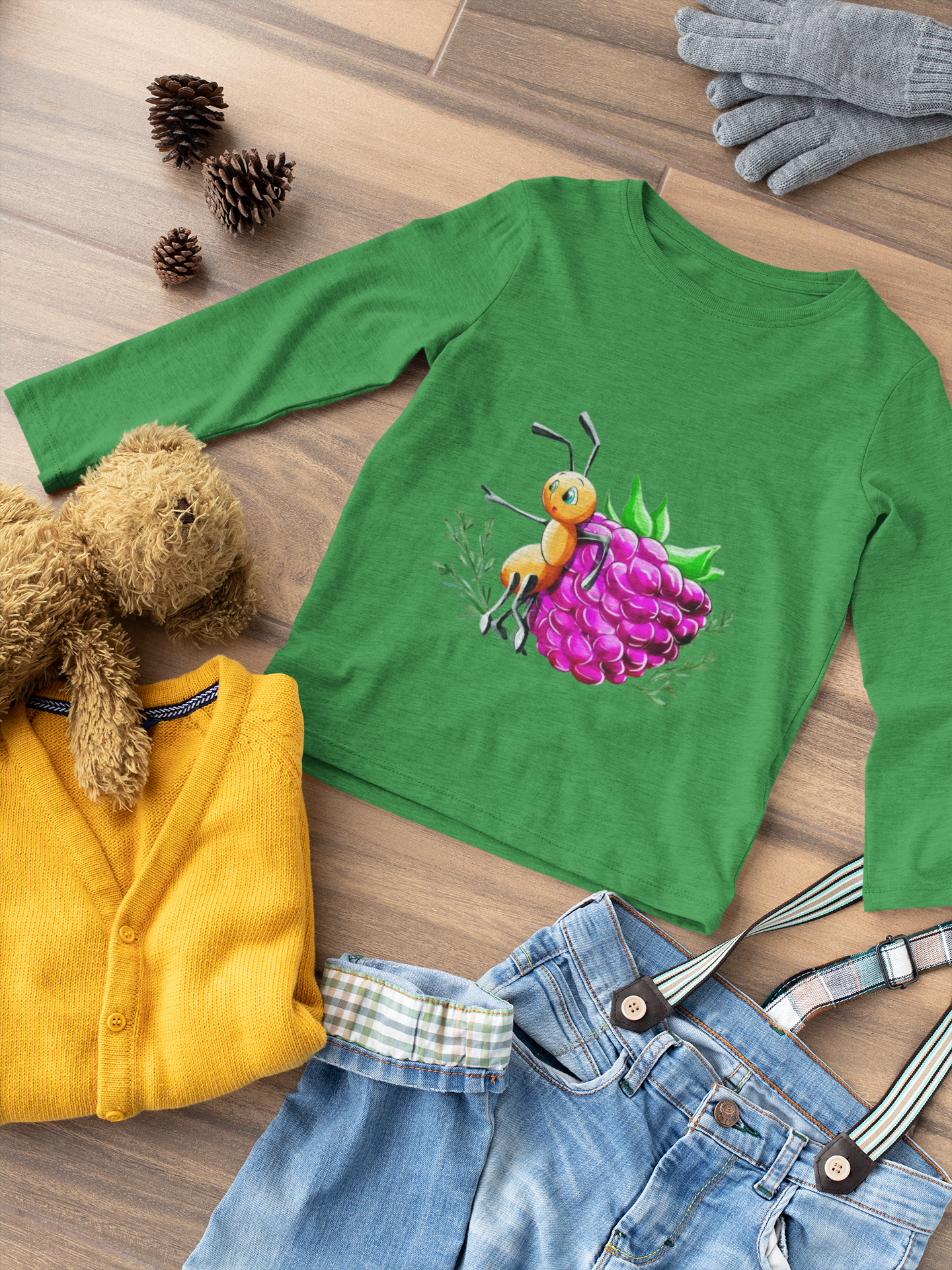 Magical Meadows - Ant & Berry - Premium Long Sleeved Shirt Kids