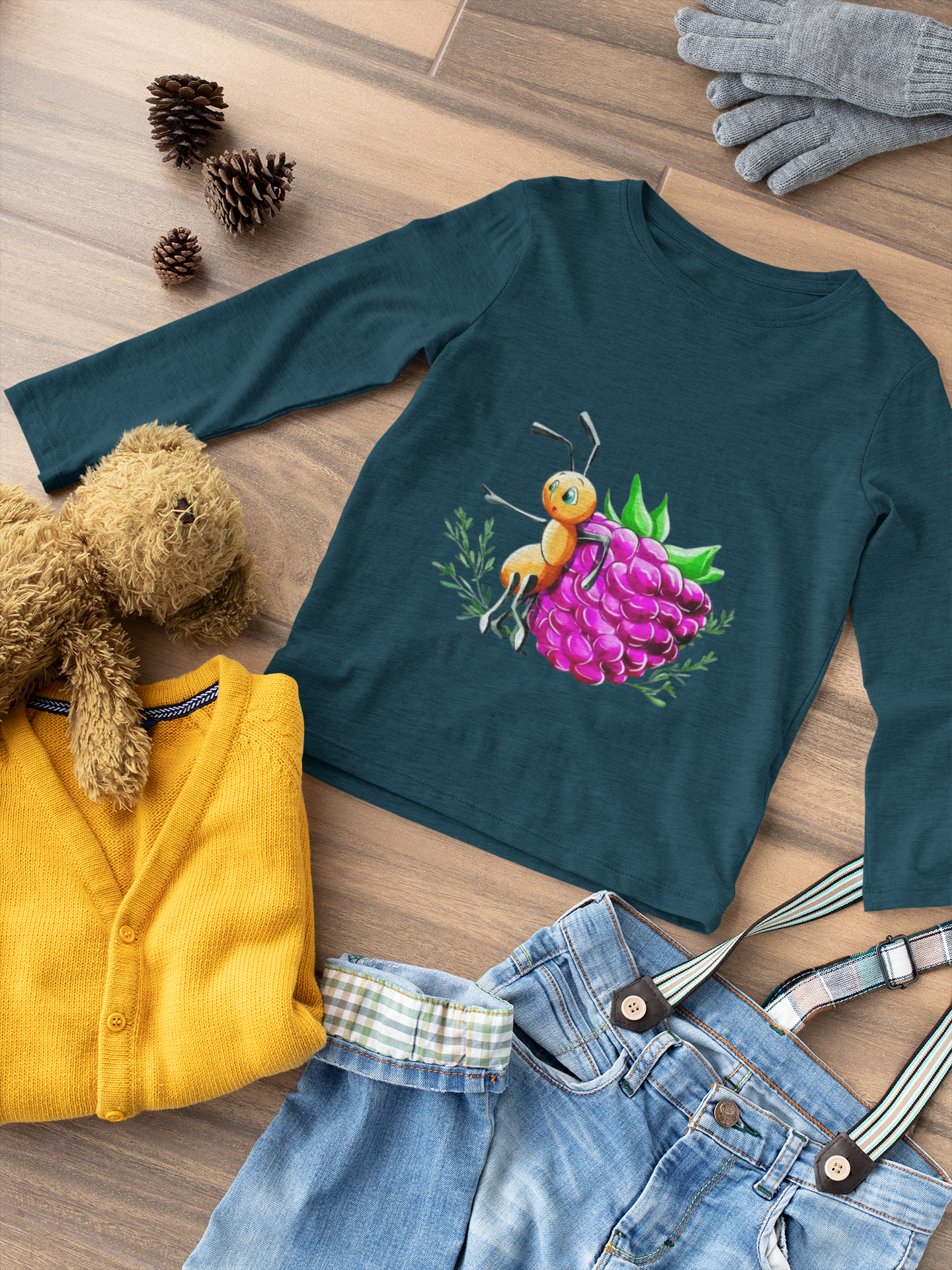 Magical Meadows - Ant & Berry - Premium Long Sleeved Shirt Kids