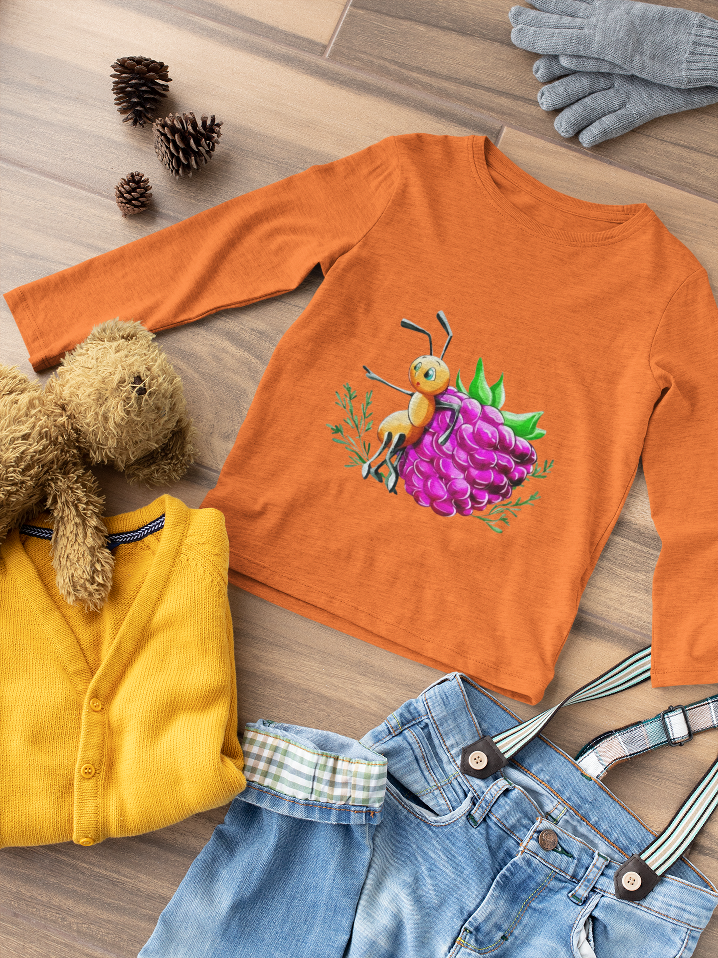 Magical Meadows - Ant & Berry - Premium Long Sleeved Shirt Kids