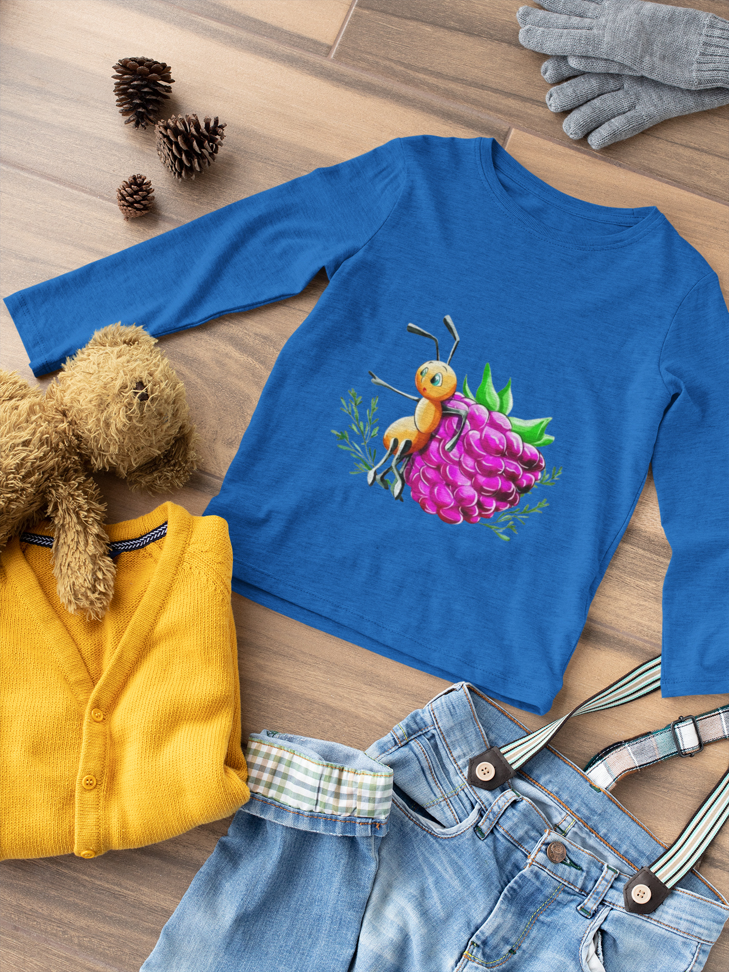 Magical Meadows - Ant & Berry - Premium Long Sleeved Shirt Kids