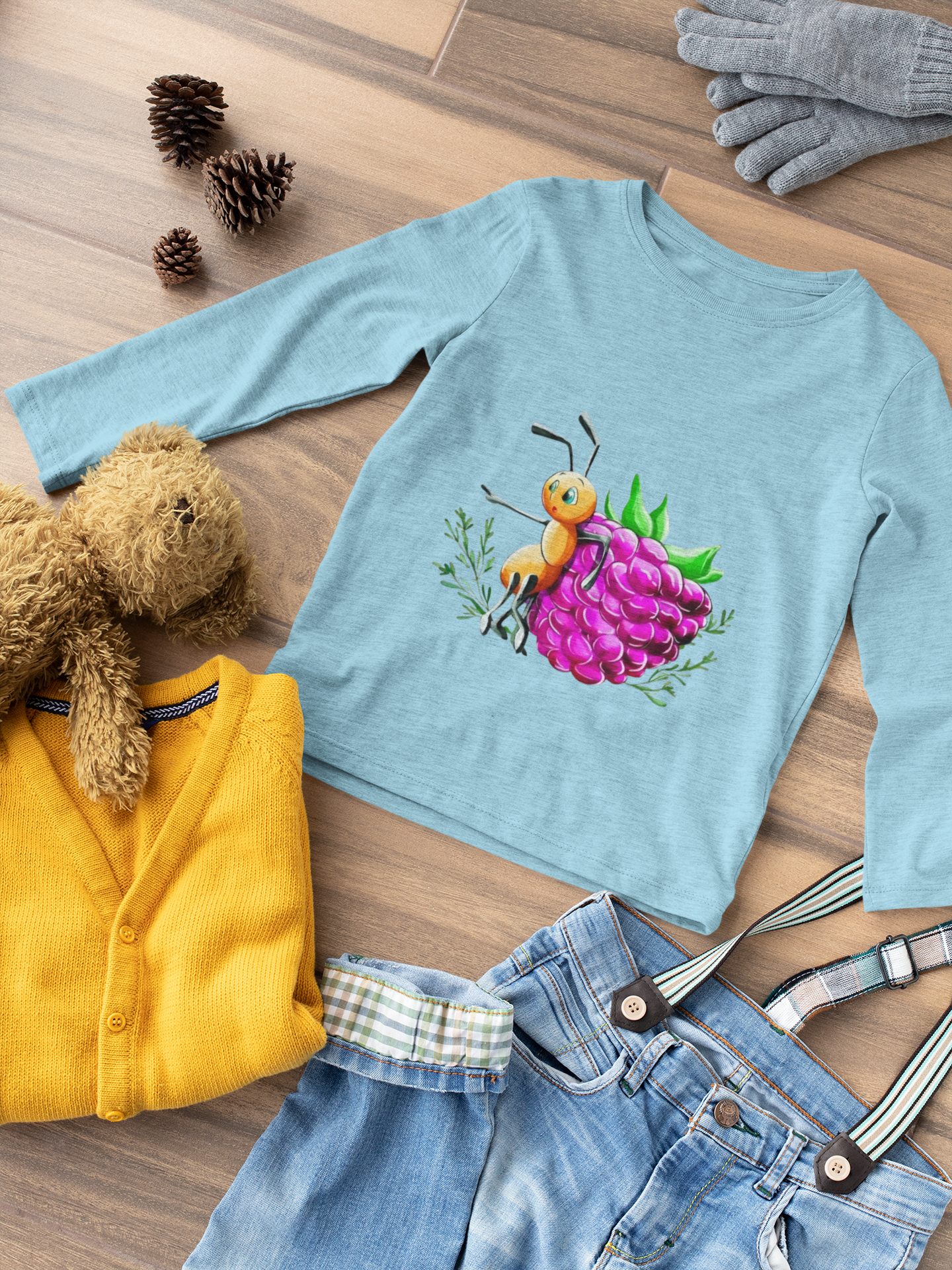 Magical Meadows - Ant & Berry - Premium Long Sleeved Shirt Kids
