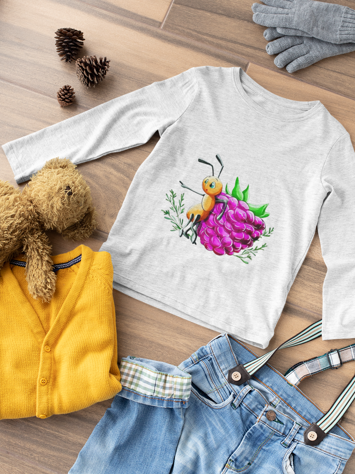 Magical Meadows - Ant & Berry - Premium Long Sleeved Shirt Kids
