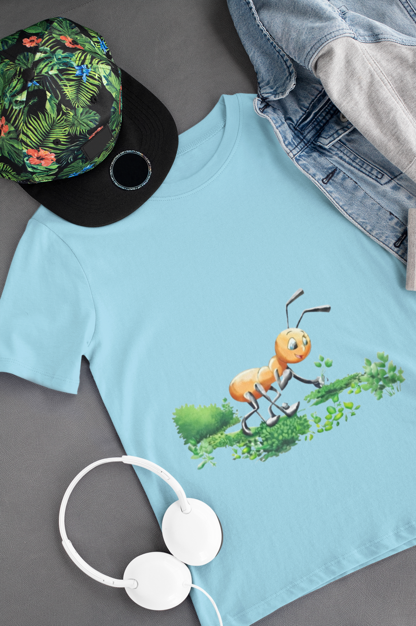 Magical Meadows - Ant Picking Grass - Premium T-Shirt Kids