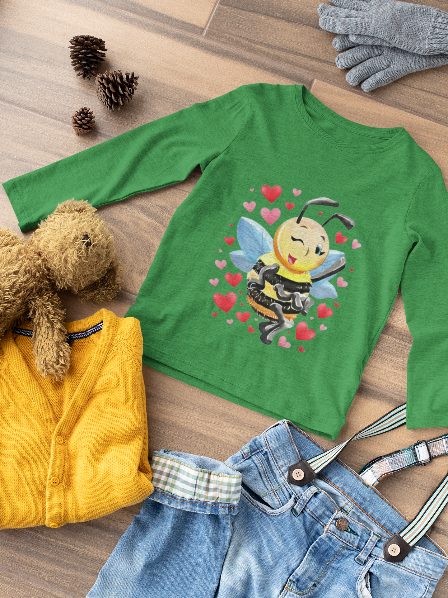 Magical Meadows - Bella Hearts - Premium Long Sleeved Shirt Kids