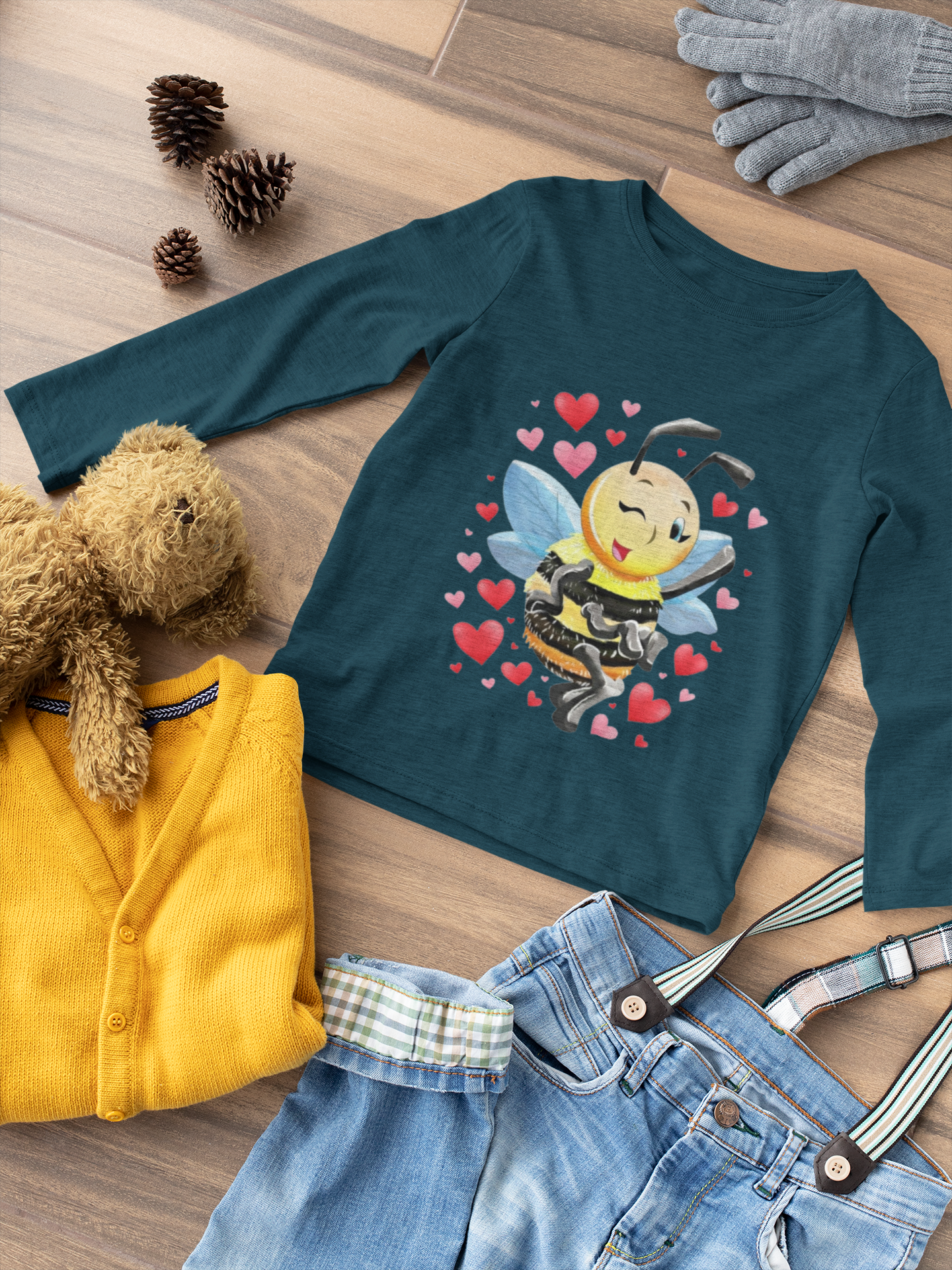 Magical Meadows - Bella Hearts - Premium Long Sleeved Shirt Kids