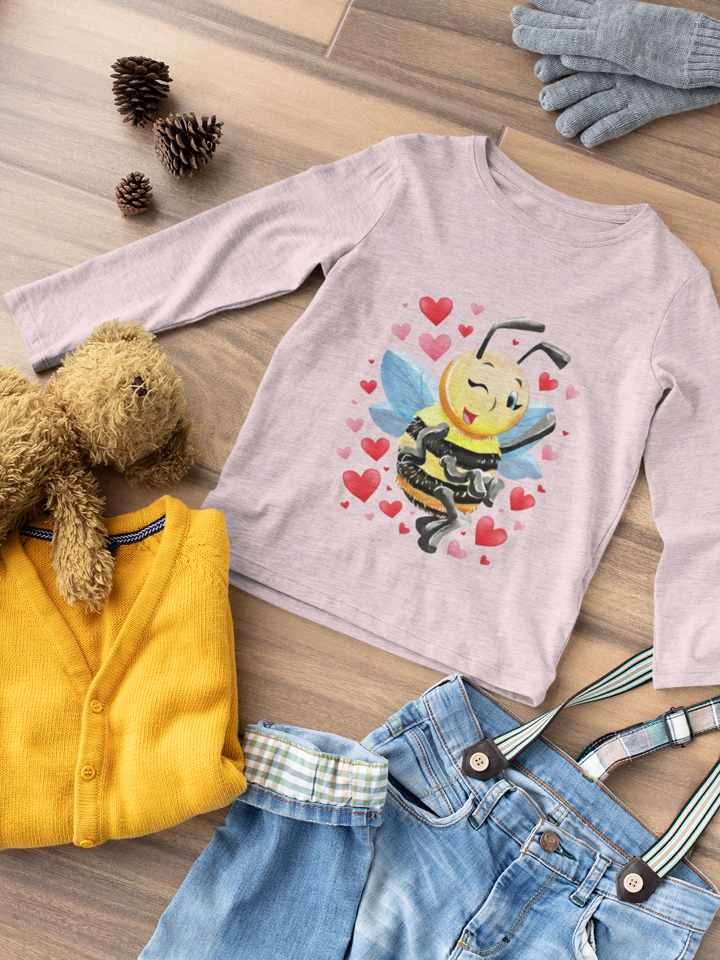 Magical Meadows - Bella Hearts - Premium Long Sleeved Shirt Kids