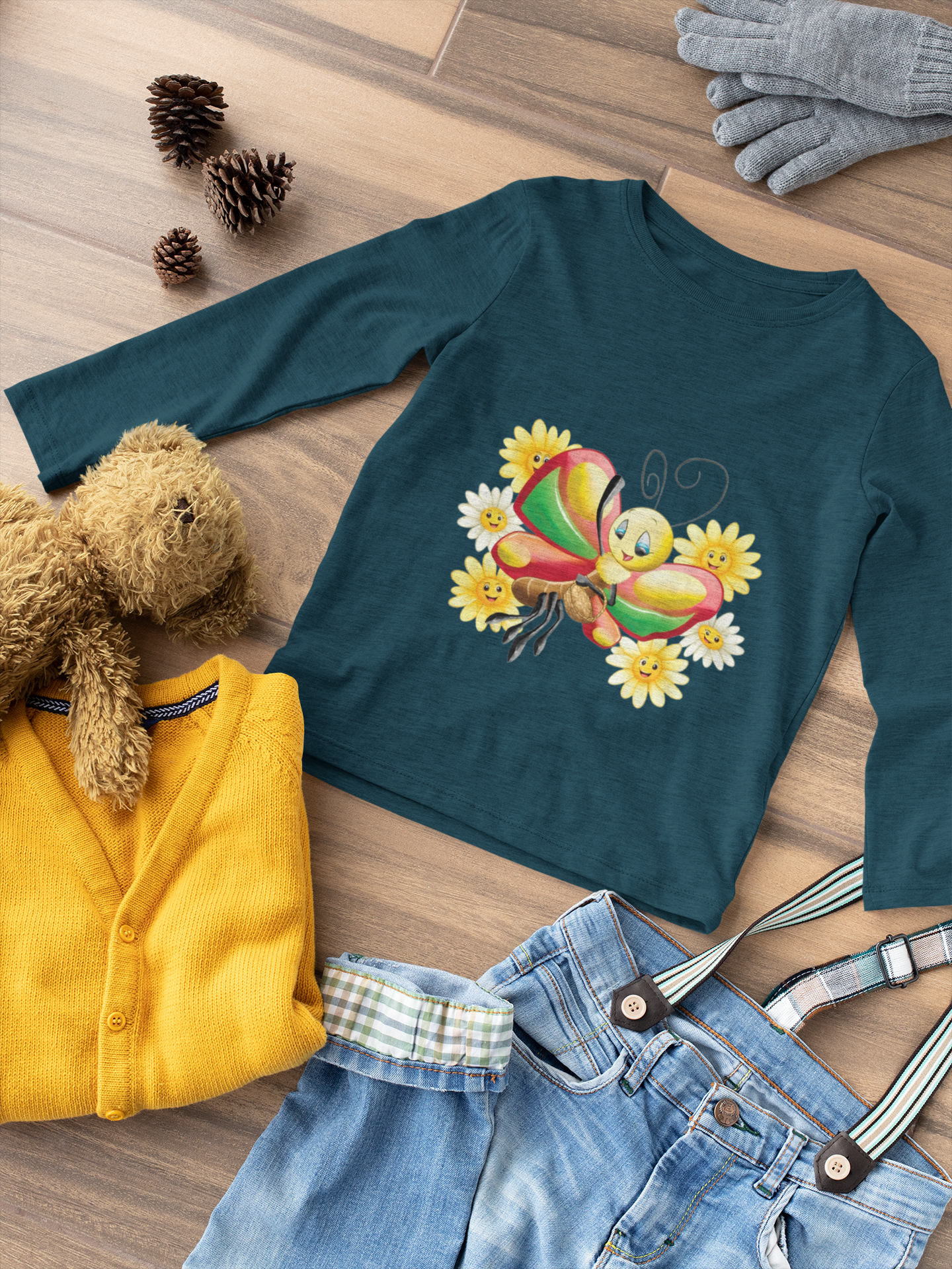 Magical Meadows - Betty & Flowers - Premium Long Sleeved Shirt Kids