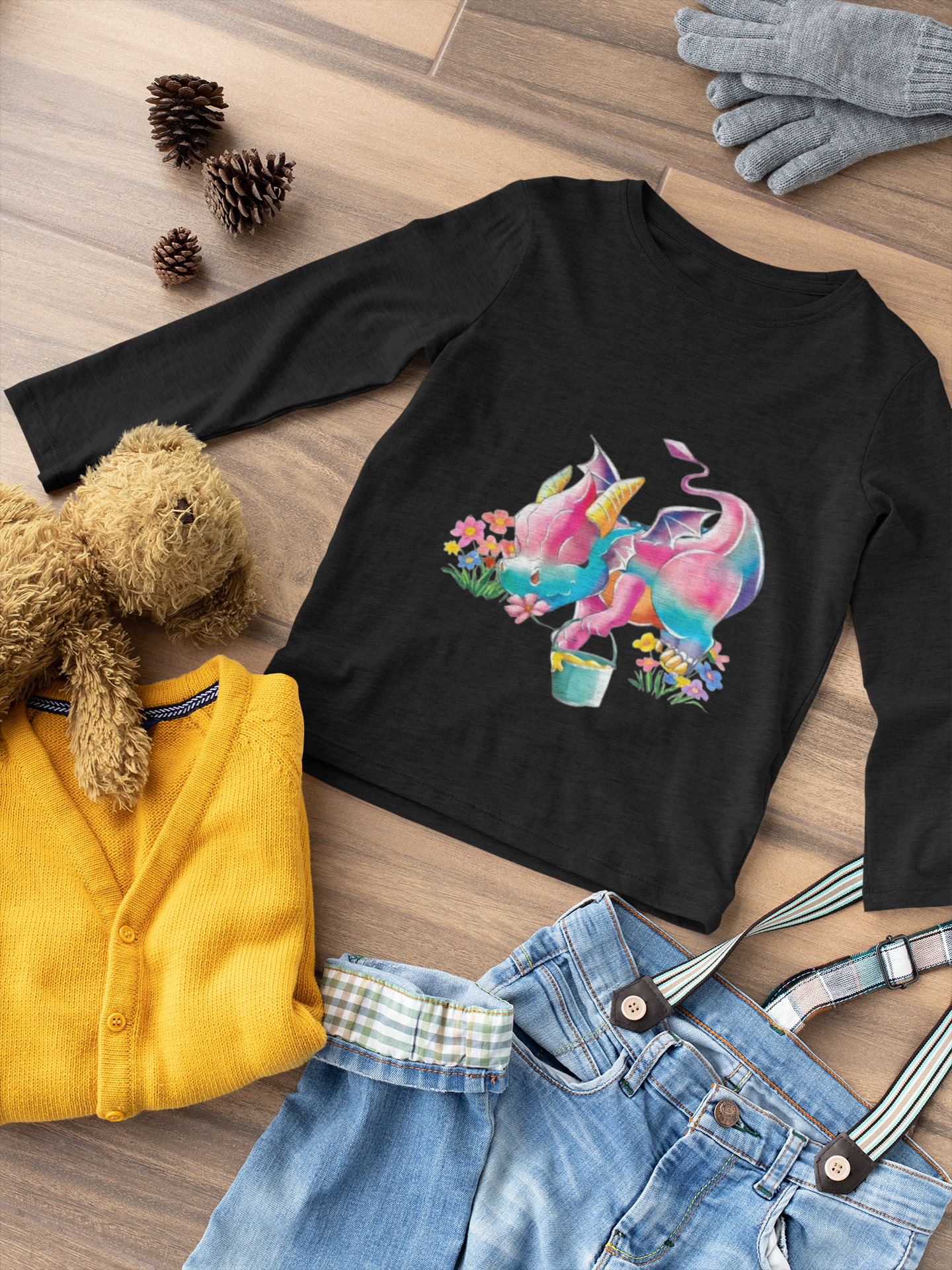 Magical Meadows - Kaida Collecting Pollen - Premium Long Sleeved Shirt Kids