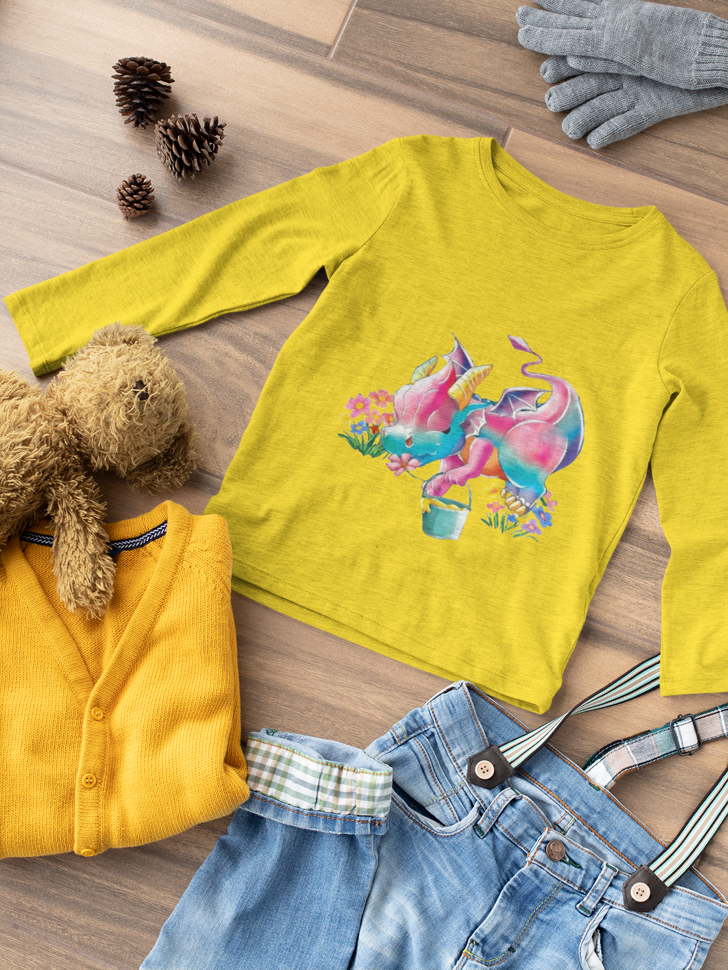 Magical Meadows - Kaida Collecting Pollen - Premium Long Sleeved Shirt Kids