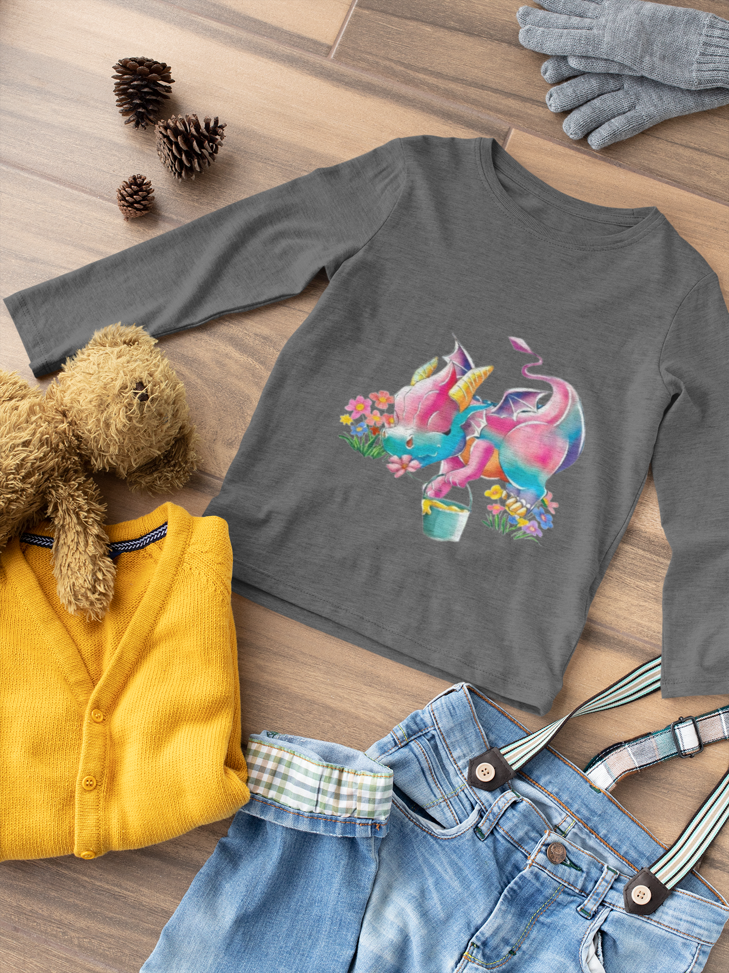 Magical Meadows - Kaida Collecting Pollen - Premium Long Sleeved Shirt Kids