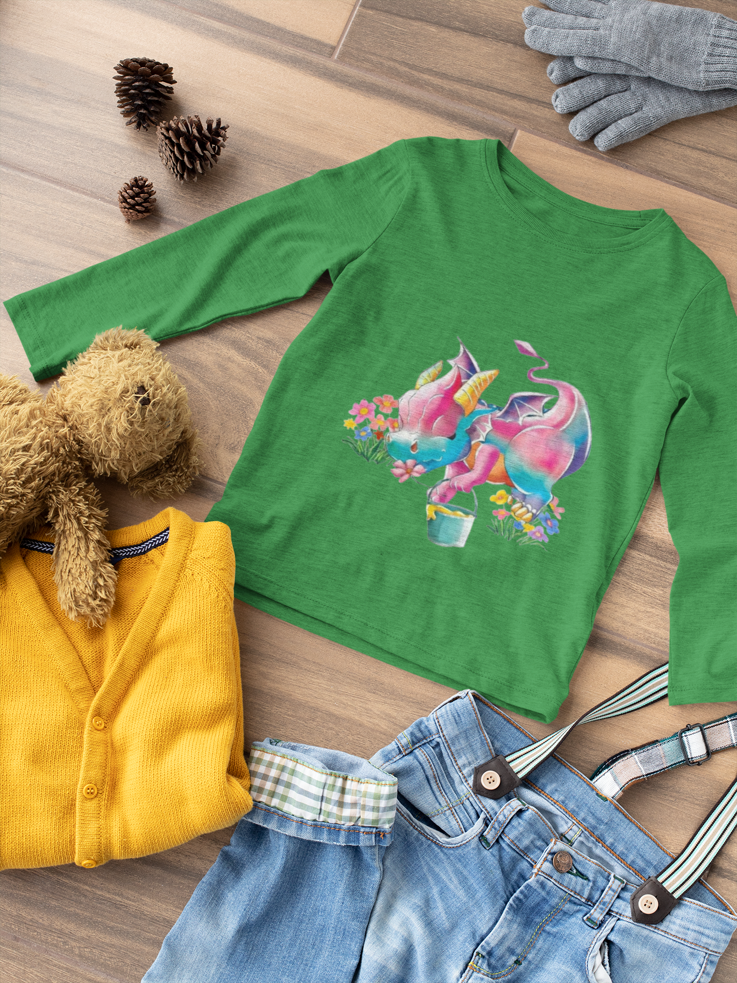 Magical Meadows - Kaida Collecting Pollen - Premium Long Sleeved Shirt Kids