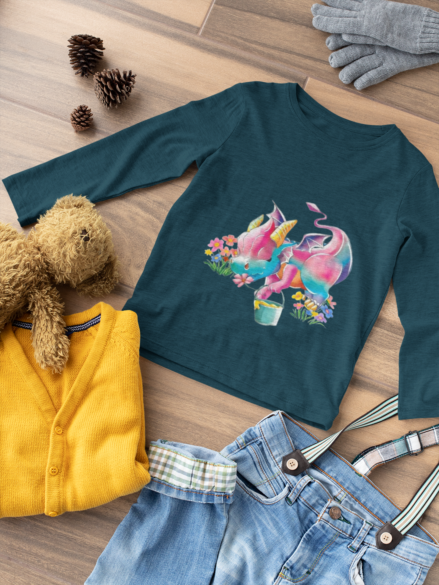 Magical Meadows - Kaida Collecting Pollen - Premium Long Sleeved Shirt Kids