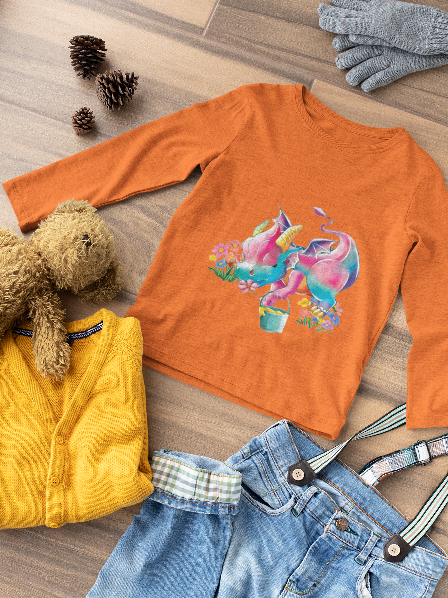 Magical Meadows - Kaida Collecting Pollen - Premium Long Sleeved Shirt Kids