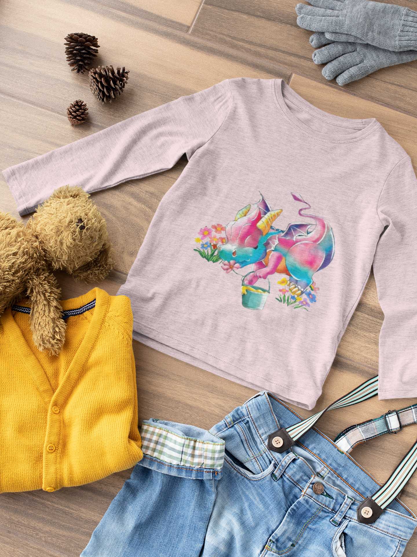 Magical Meadows - Kaida Collecting Pollen - Premium Long Sleeved Shirt Kids