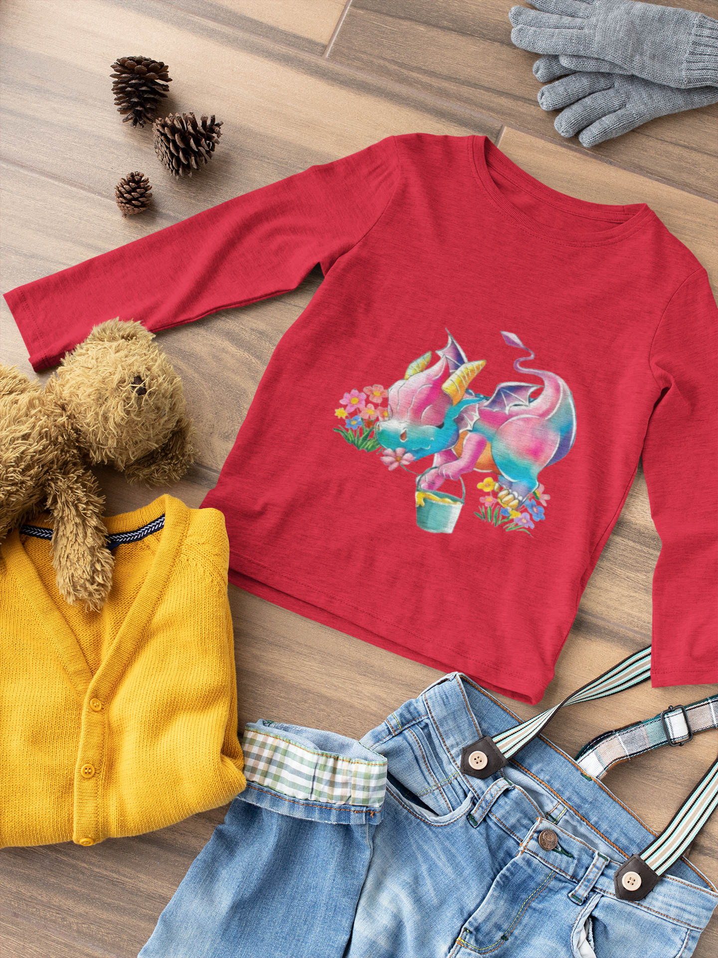 Magical Meadows - Kaida Collecting Pollen - Premium Long Sleeved Shirt Kids