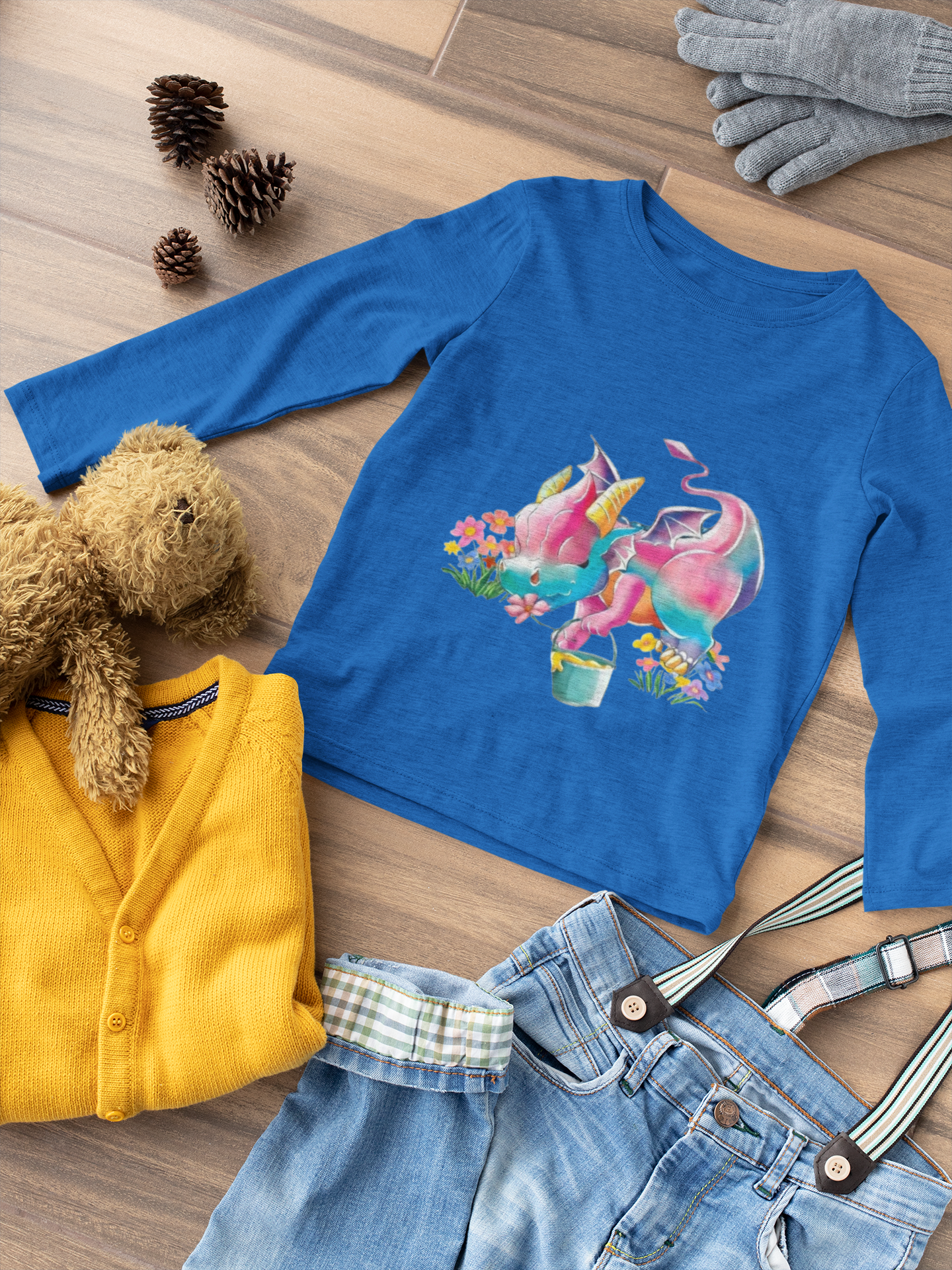 Magical Meadows - Kaida Collecting Pollen - Premium Long Sleeved Shirt Kids