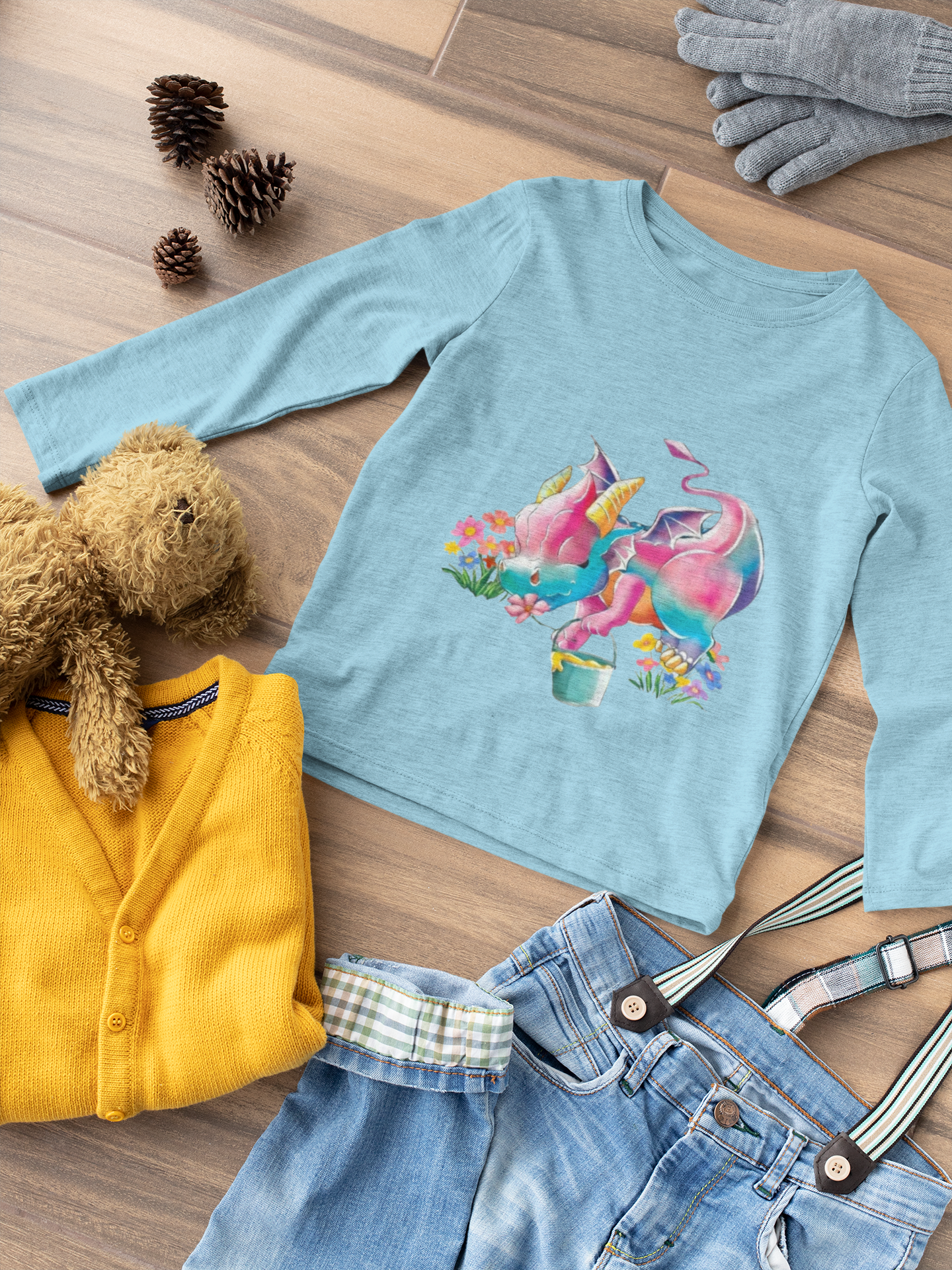 Magical Meadows - Kaida Collecting Pollen - Premium Long Sleeved Shirt Kids