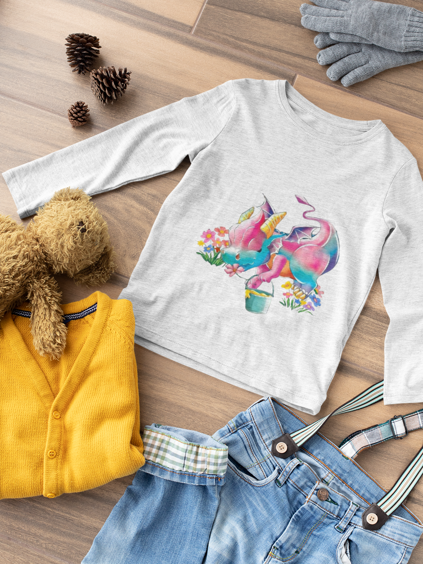 Magical Meadows - Kaida Collecting Pollen - Premium Long Sleeved Shirt Kids