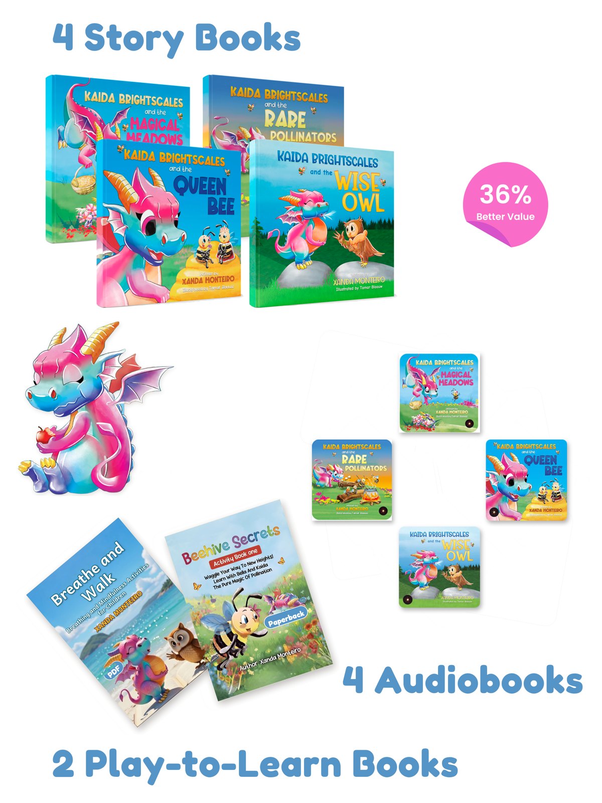Beehive Secrets Bundle 1 hardback: four books, four audiobooks and Activity Book One