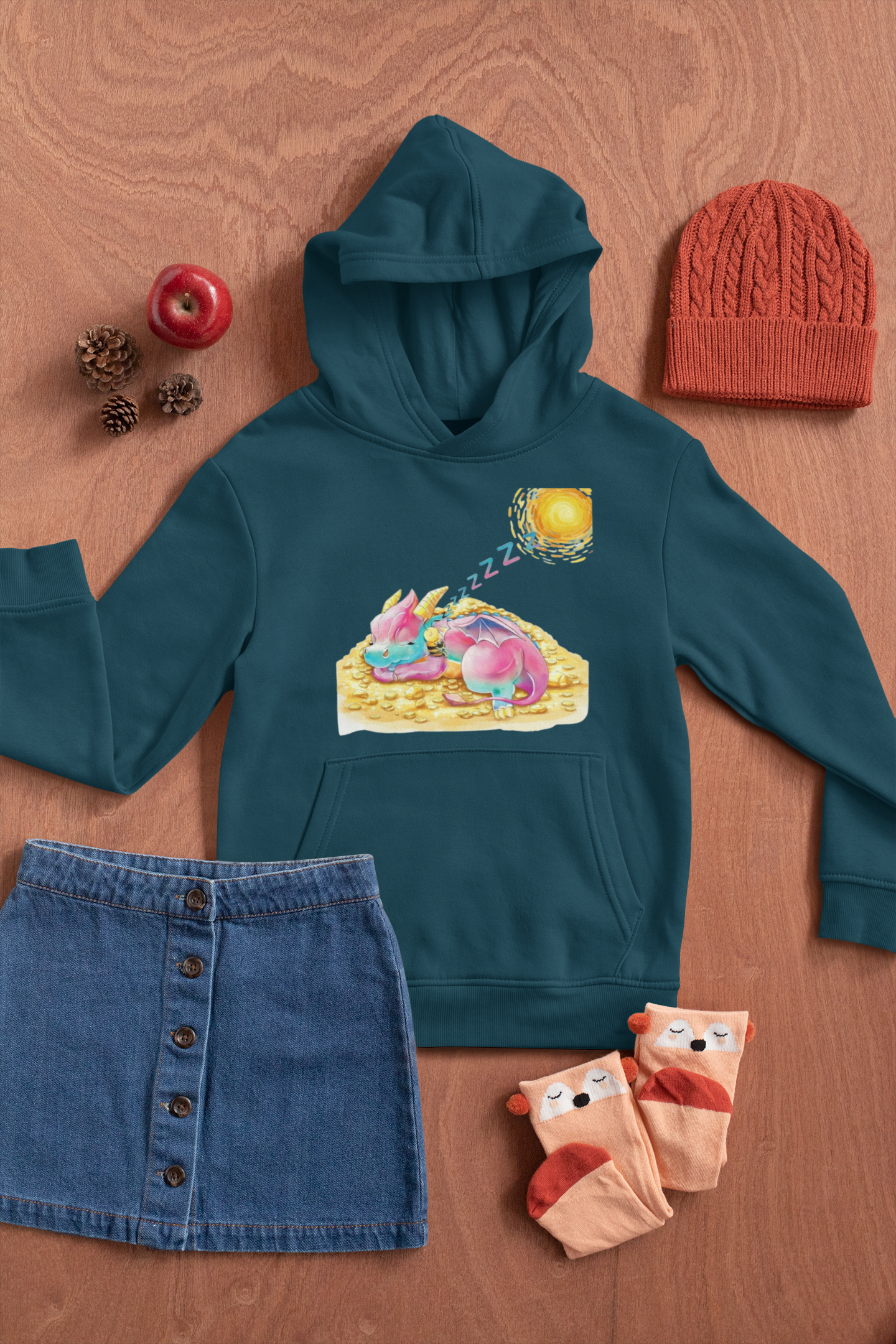 Magical Meadows - Kaida & Bella Sleeping - Premium Hoodie Kids