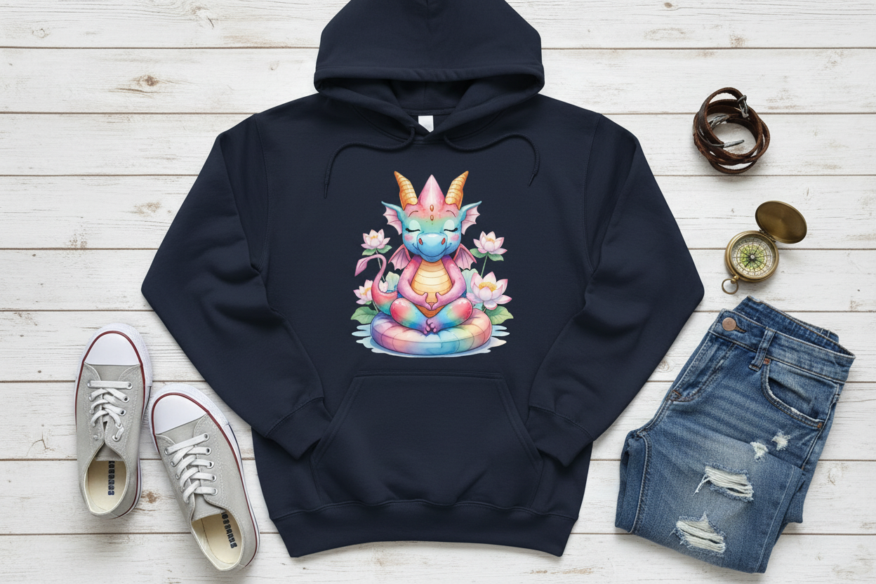 Hoodie Azul Marinho com Dragão (NY)