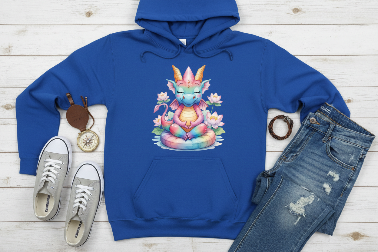 Hoodie Azul Royal com Dragão (RB)