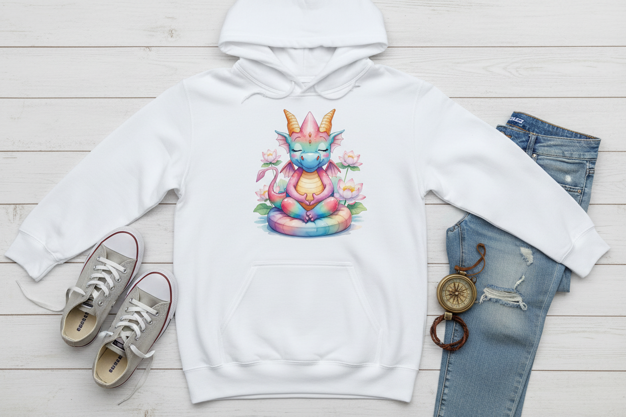 Hoodie Branco com Dragão (WH)