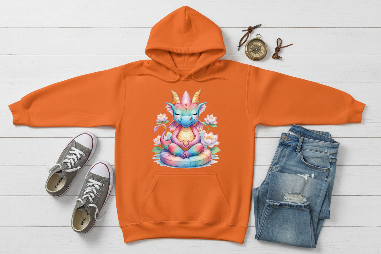 Hoodie Laranja com Dragão (OR)