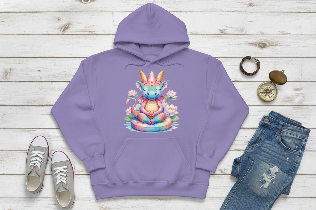 Hoodie Lavanda com Dragão (LV)