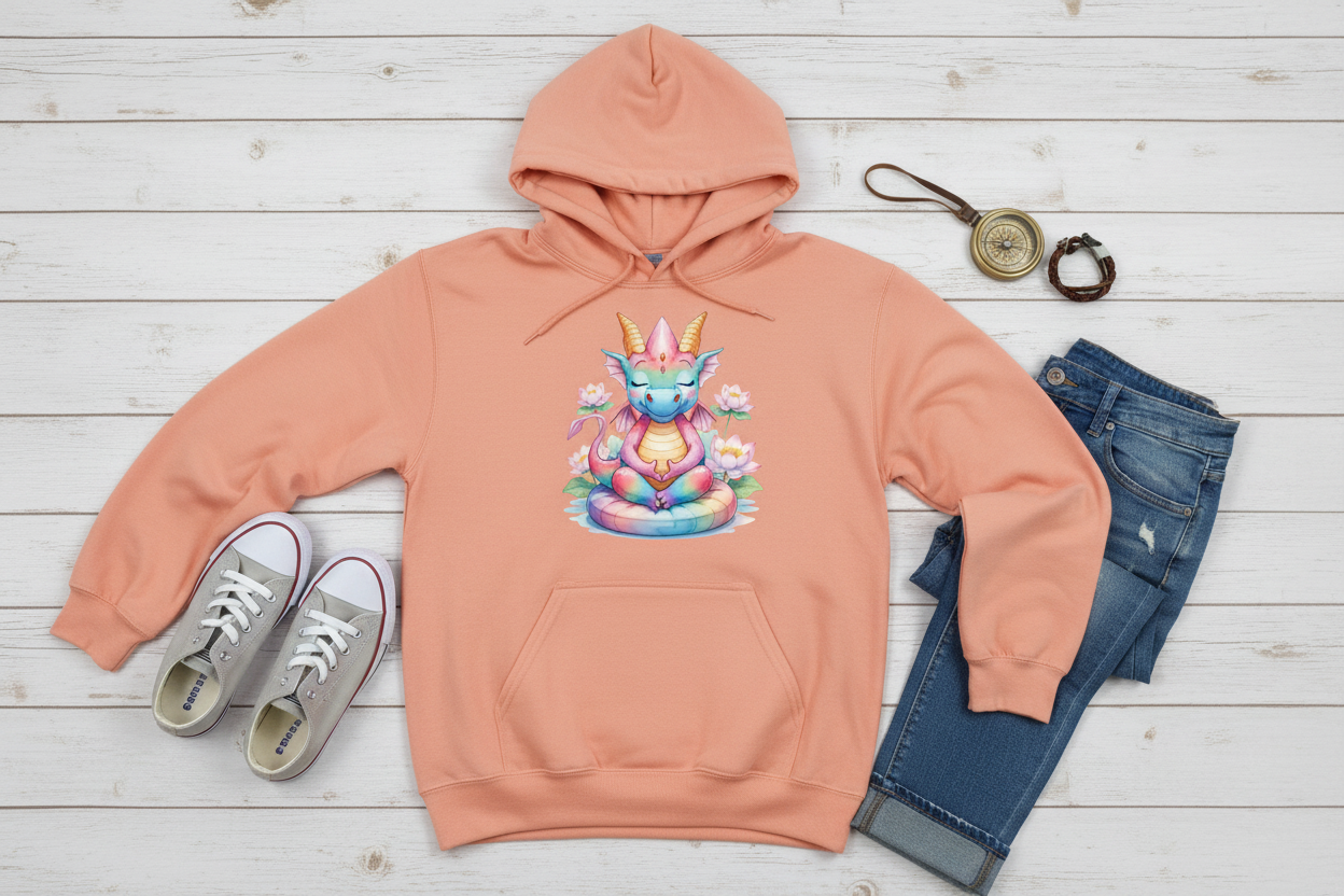 Hoodie Pêssego com Dragão (PV)