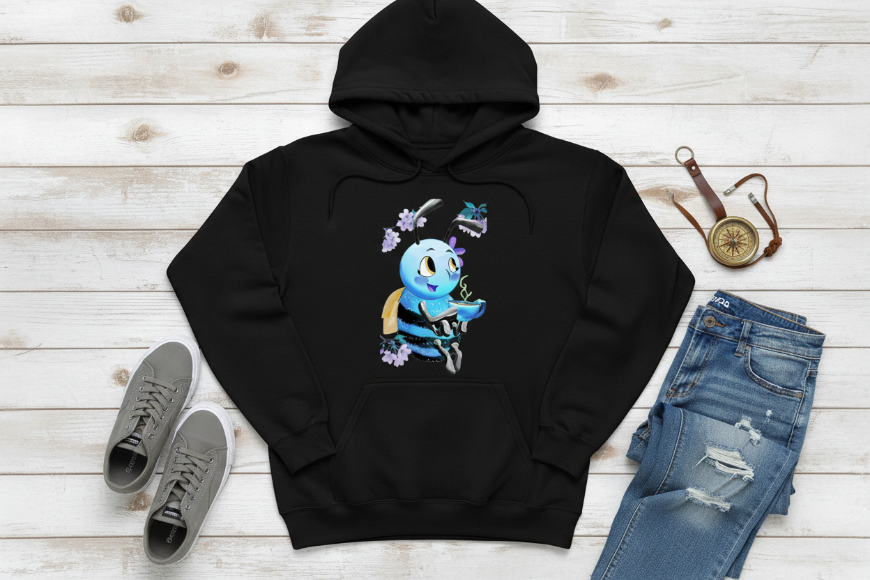 Hoodie Preto com Abelha (BK)