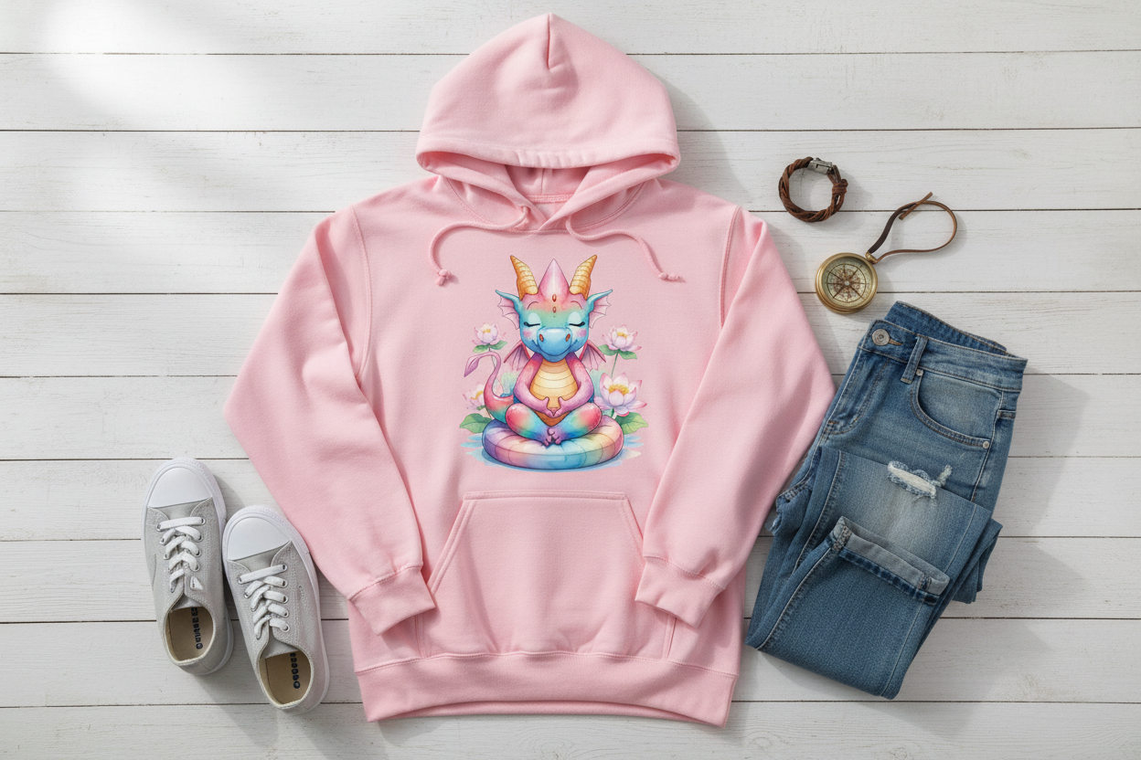 Hoodie Rosa com Dragão (PK)