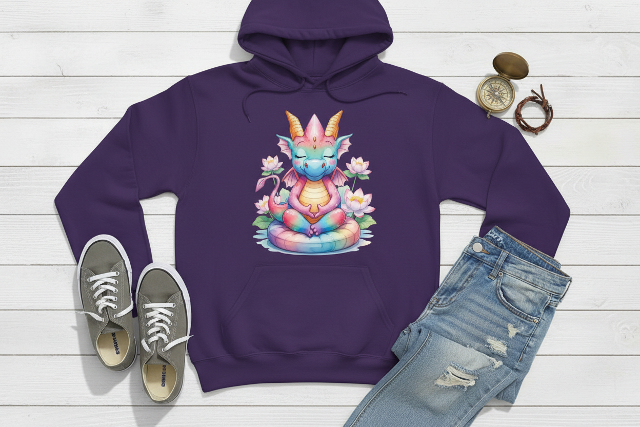 Hoodie Roxo com Dragão (PU)