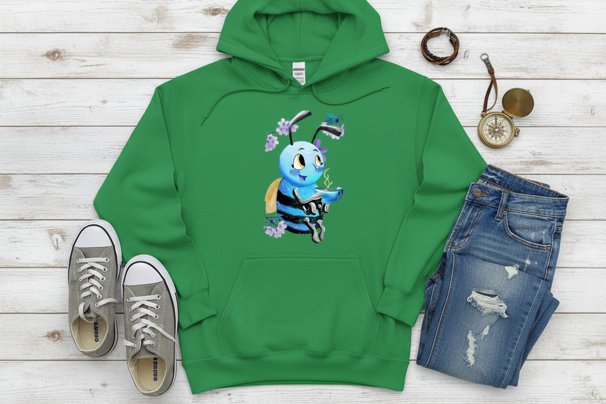 Hoodie Verde com Abelha (KG)