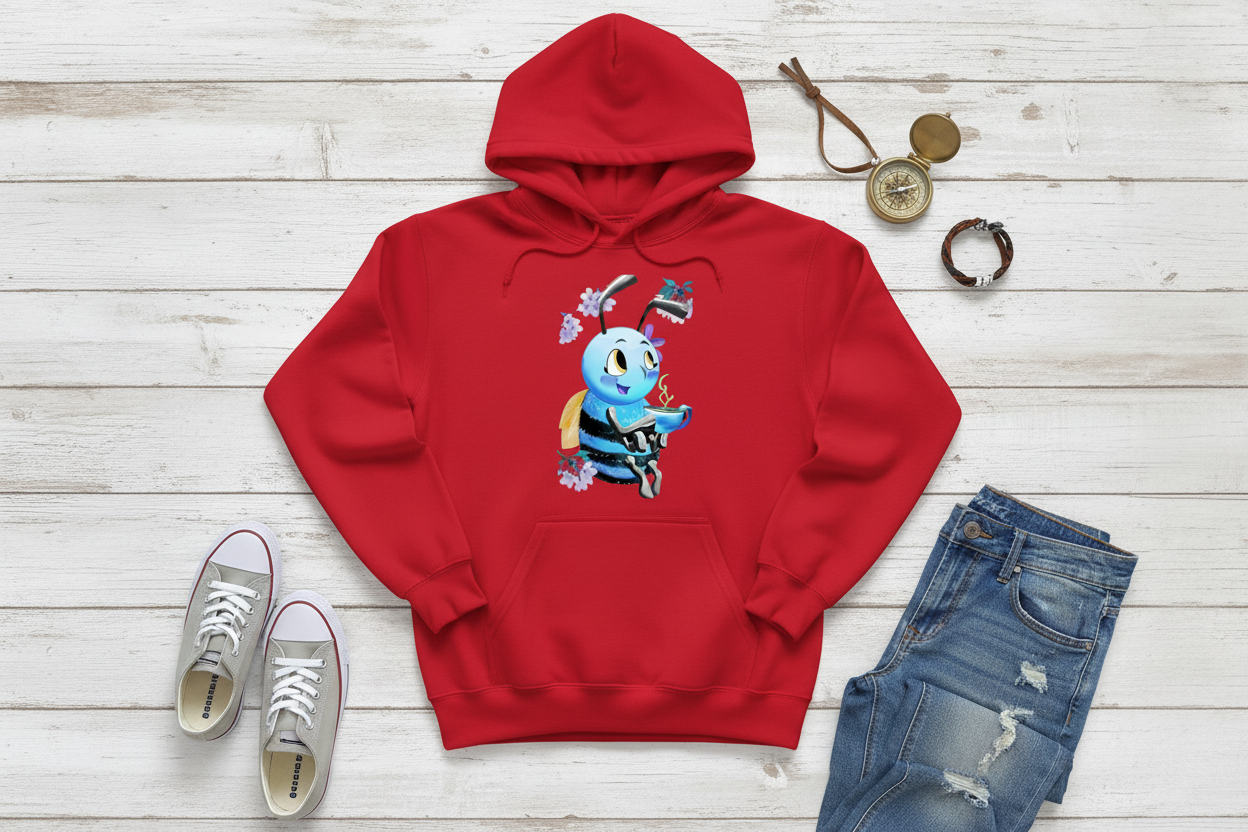 Hoodie Vermelho com Abelha (RD)