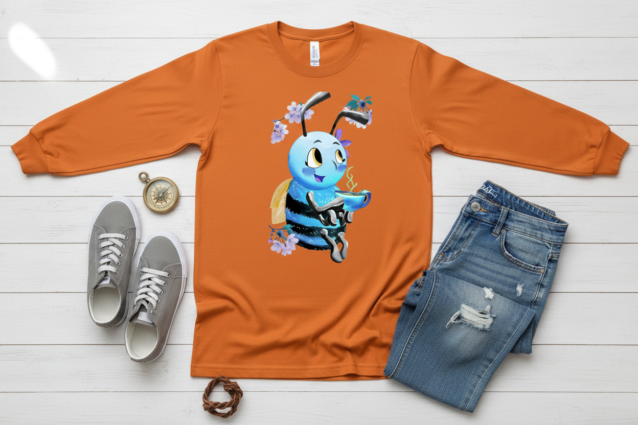 Long sleeve Laranja com Abelha (OR)
