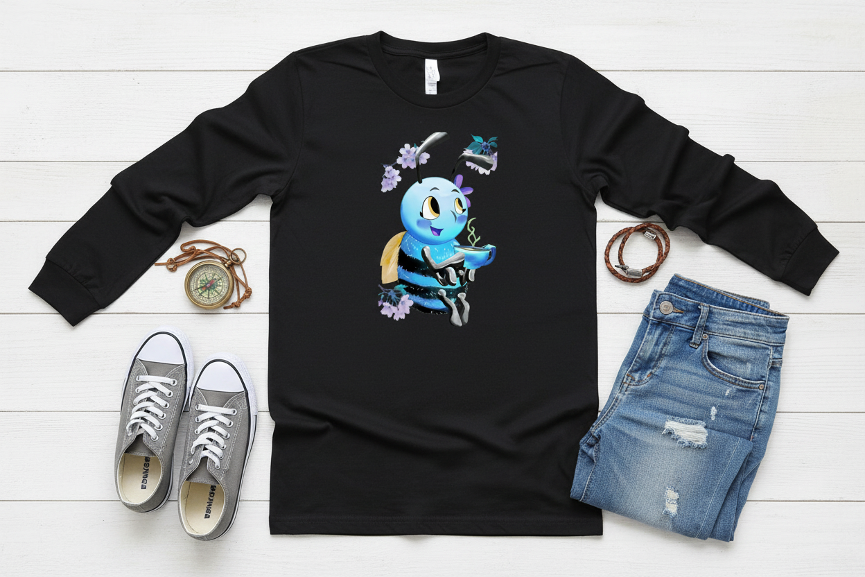 Long sleeve Preta com Abelha (BK)