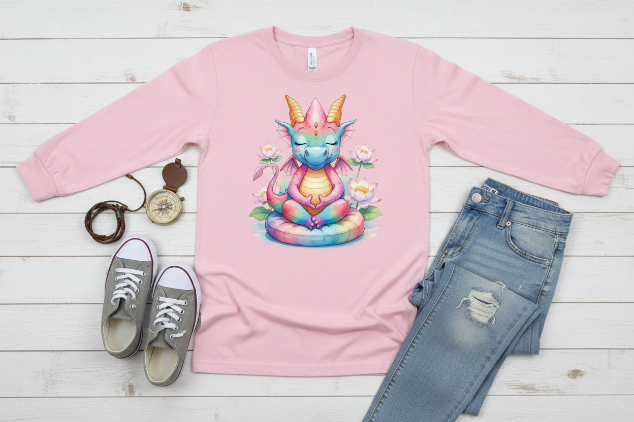 Long sleeve Rosa com Dragão (PK) - Corrigida