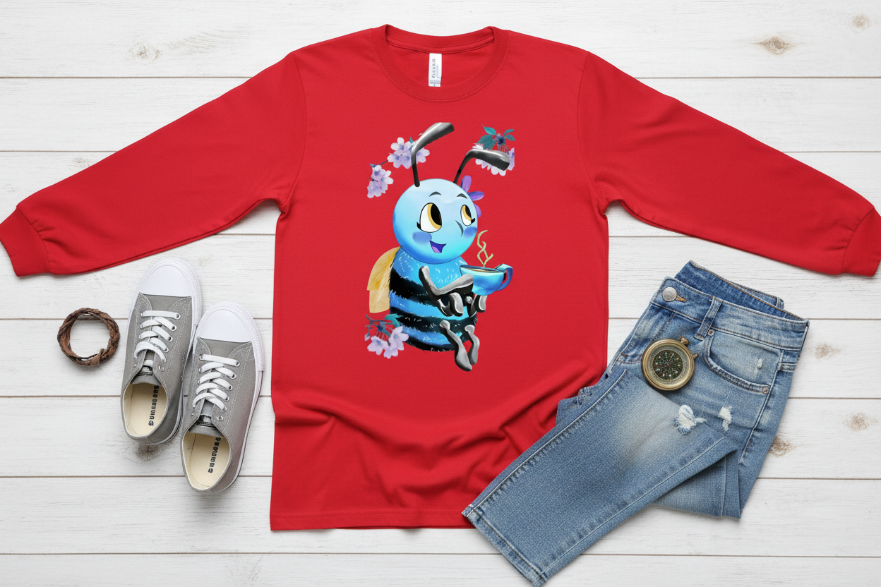 Long sleeve Vermelha com Abelha (RD)