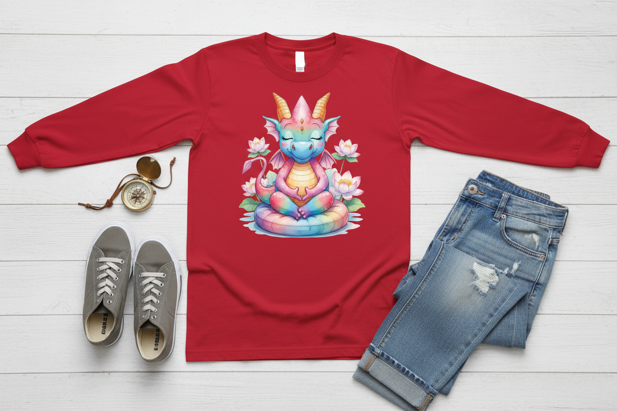 Long sleeve Vermelha com Dragão (RD)