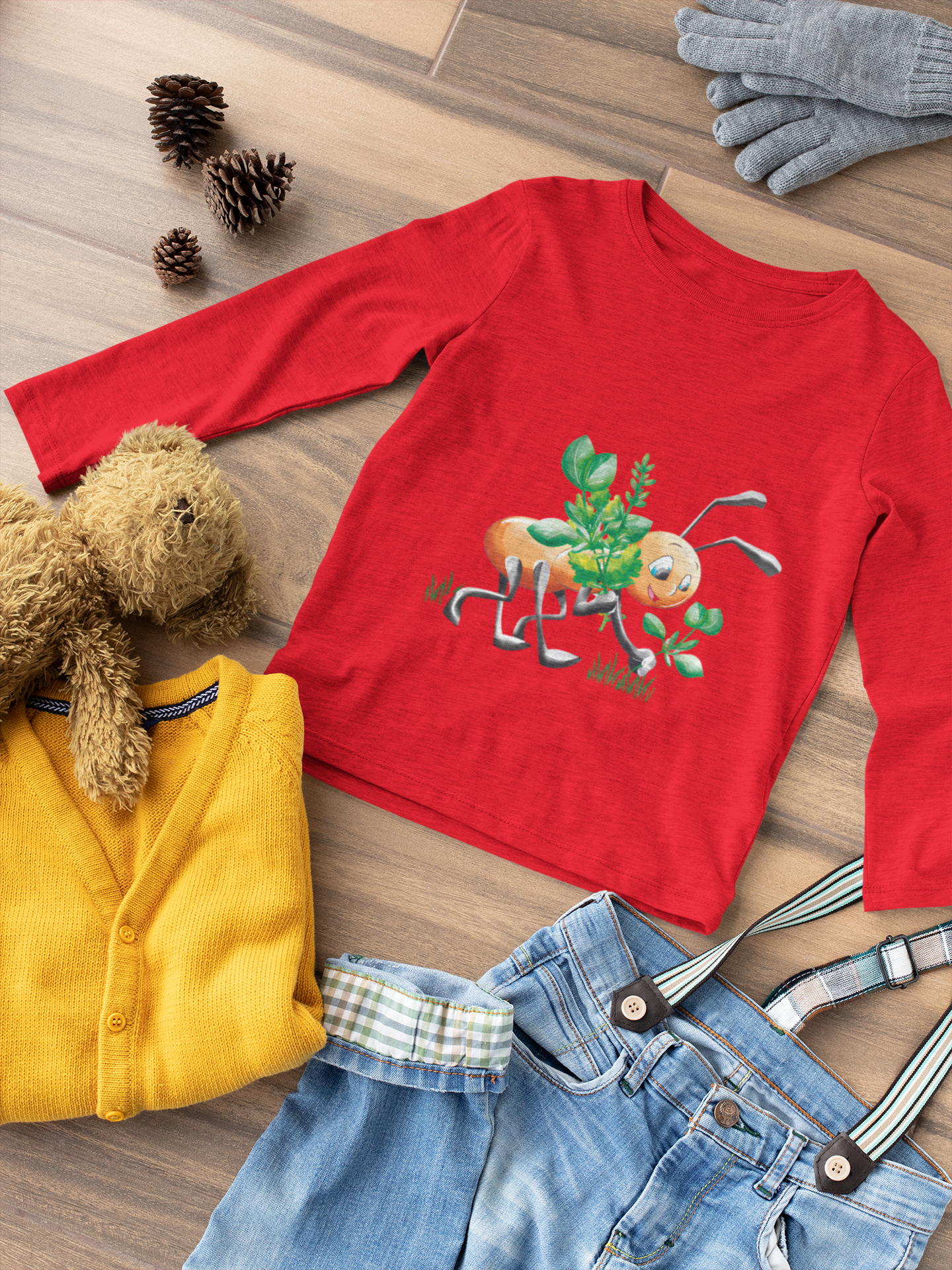 Magical Meadows - Hardworking Ant - Premium Long Sleeve T-Shirt Kids