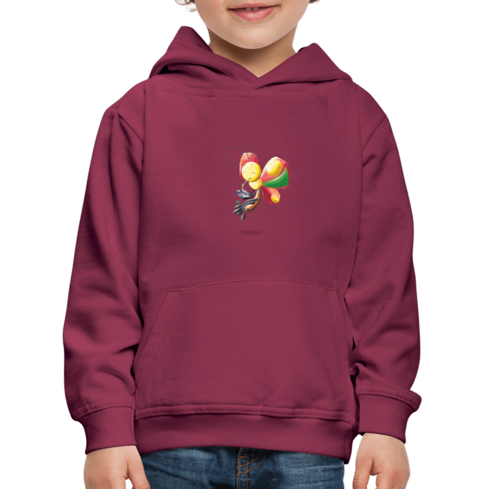 SPOD Kids' Premium Hoodie | Spreadshirt 654 bordeaux / 98/104 (3-4 Years) Magical Meadows - Wise Butterfly - Kids' Premium Hoodie