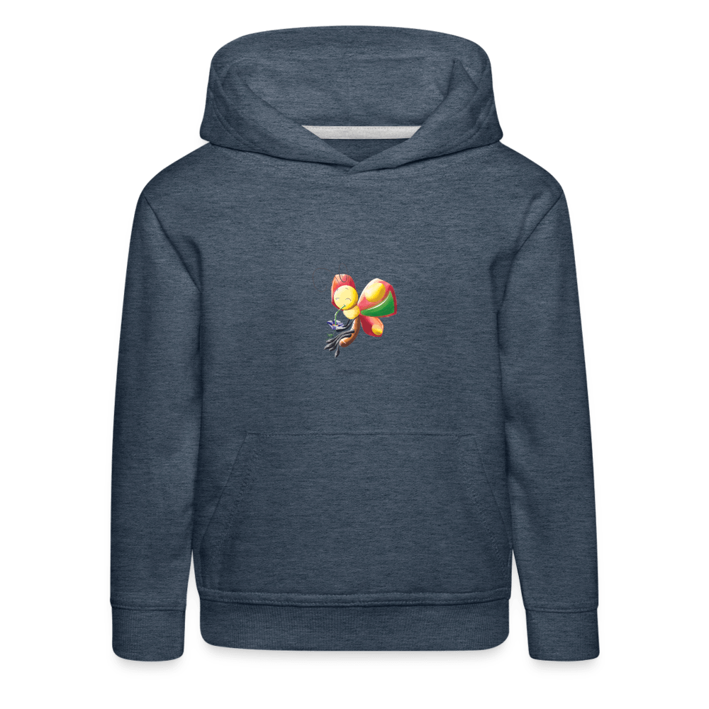 SPOD Kids' Premium Hoodie | Spreadshirt 654 Magical Meadows - Wise Butterfly - Kids' Premium Hoodie
