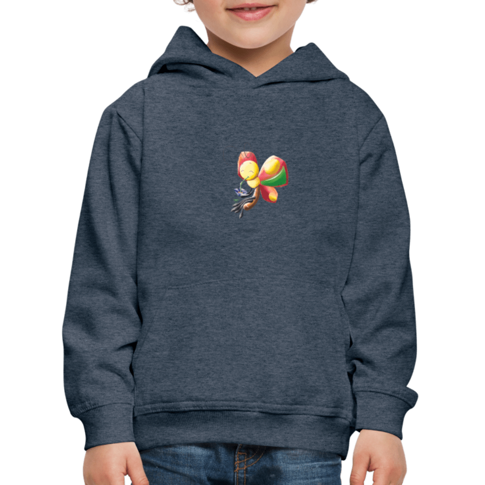 SPOD Kids' Premium Hoodie | Spreadshirt 654 Magical Meadows - Wise Butterfly - Kids' Premium Hoodie