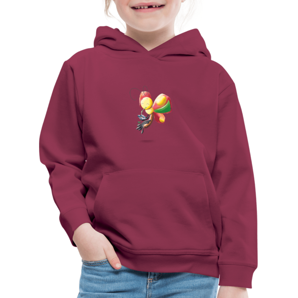 SPOD Kids' Premium Hoodie | Spreadshirt 654 Magical Meadows - Wise Butterfly - Kids' Premium Hoodie