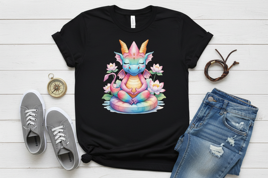 T-shirt Preta com Dragão (BK)