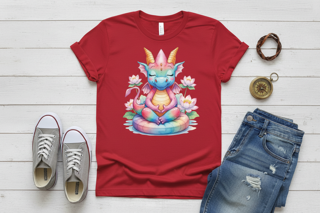 T-shirt Vermelha com Dragão (RD)